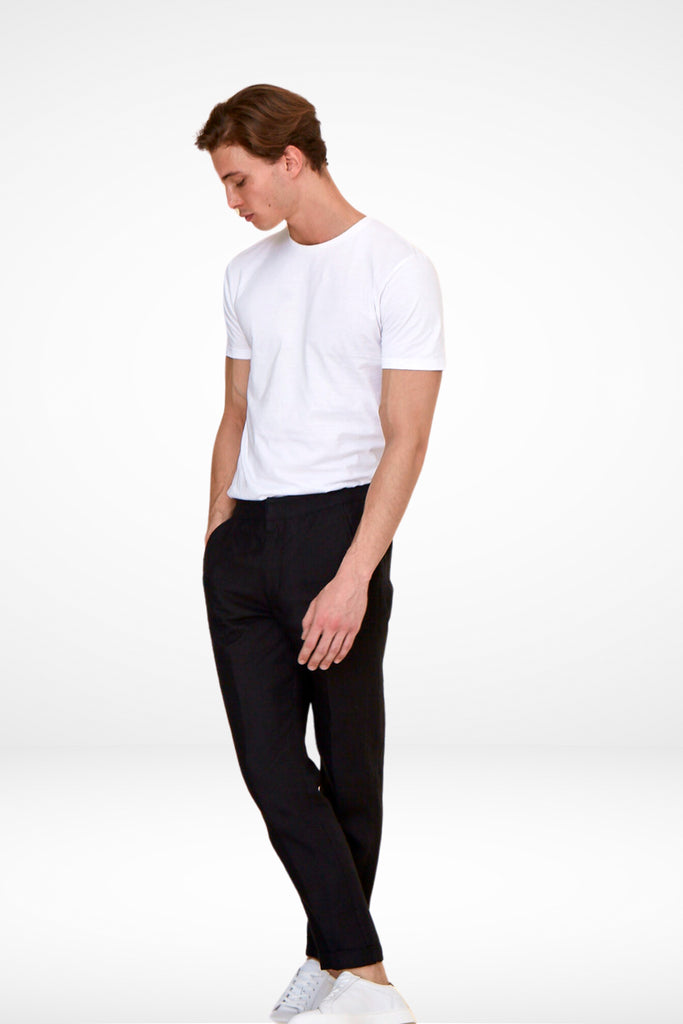 Black,hemp trousers for men, Summer clothes for men, Organic clothing, Sustainable mens clothing
