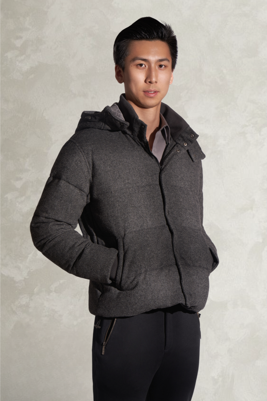 Hidden Wool Puffer Jacket - Main Image